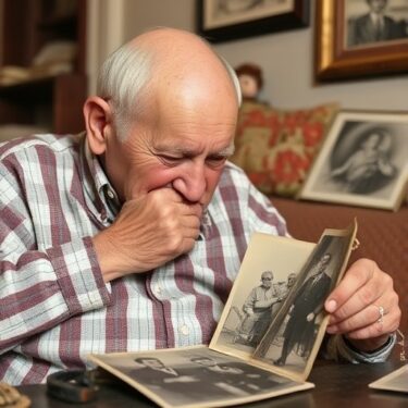 Grandpa Crying over old photos