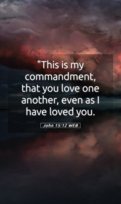 Love One Another as I Have Loved You