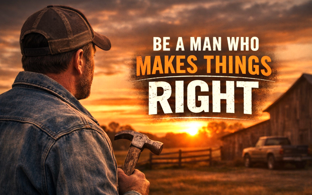 Be a Man Who Makes Things Right