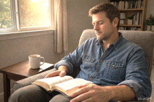 Reading Bible Thinking or daydreaming