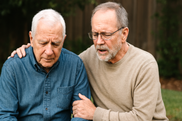 Two older men prayin – CoPilot